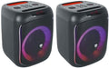 Rockbox Pro V2 6.5in Portable Bluetooth Speaker Pair - Party Ready