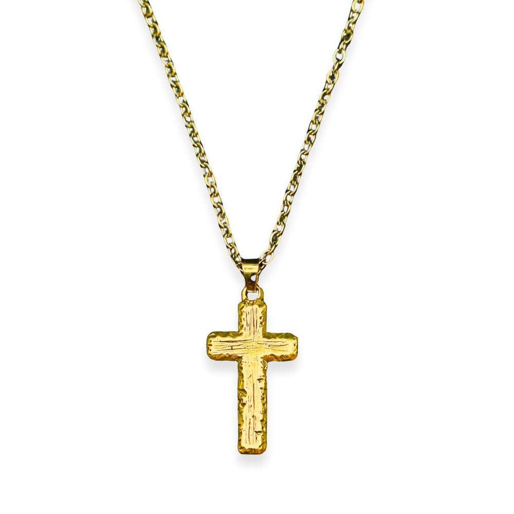 Gold Cross Necklace for Men Premium Handmade Waterproof Design