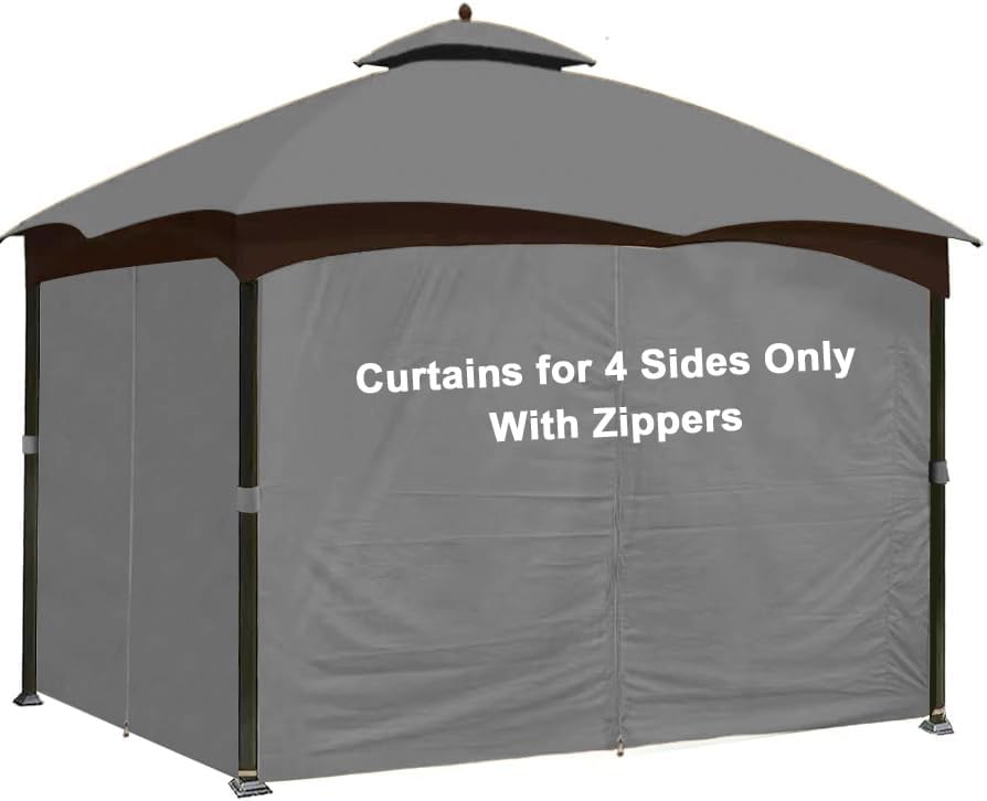 SCOCANOPY 10ft x 12ft Gazebo Privacy Curtain Set for Outdoor Use