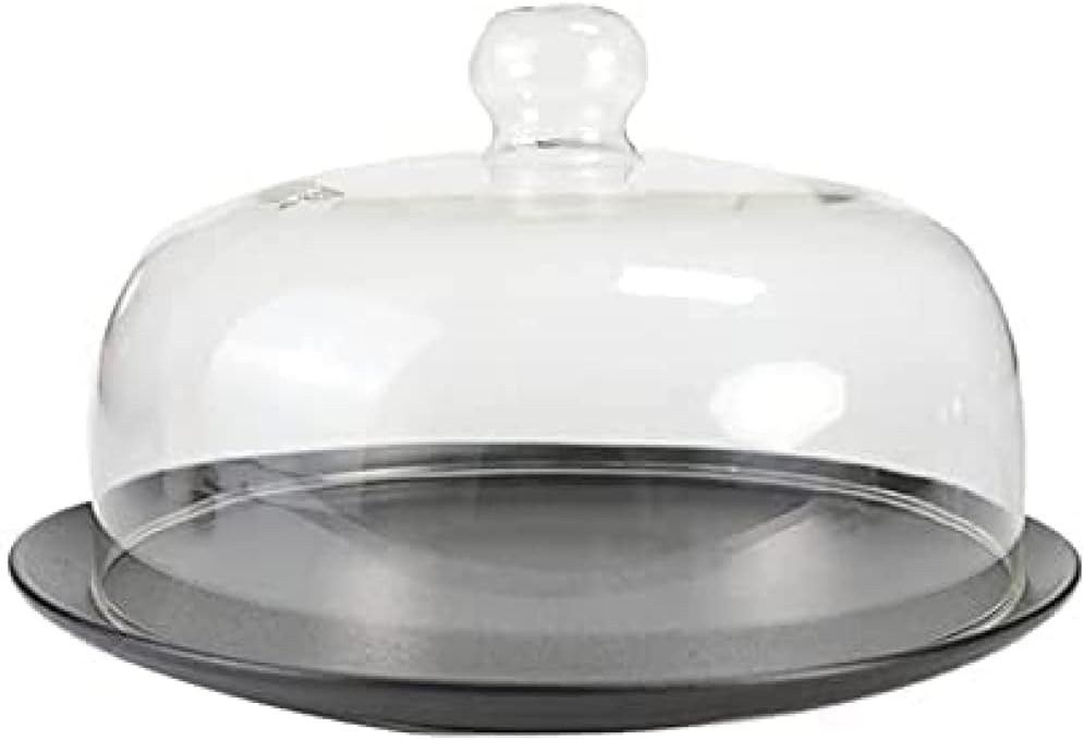 NOVSKI 22cm Glass Oil Splash-Proof Microwave Cover