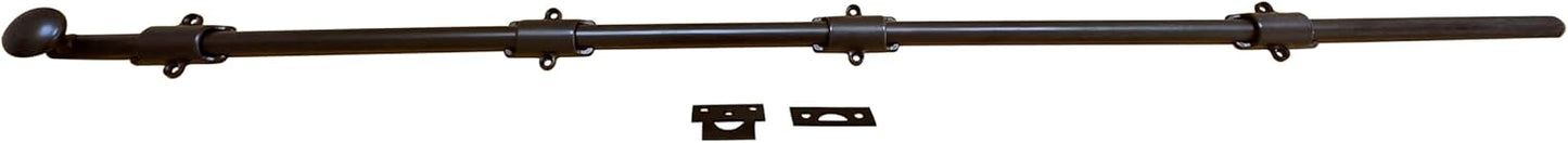 QCAA Solid Brass Dutch Door Bolt, 36in, Oil-Rubbed Bronze Finish