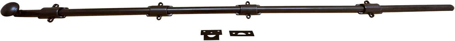 QCAA Solid Brass Dutch Door Bolt, 36in, Oil-Rubbed Bronze Finish