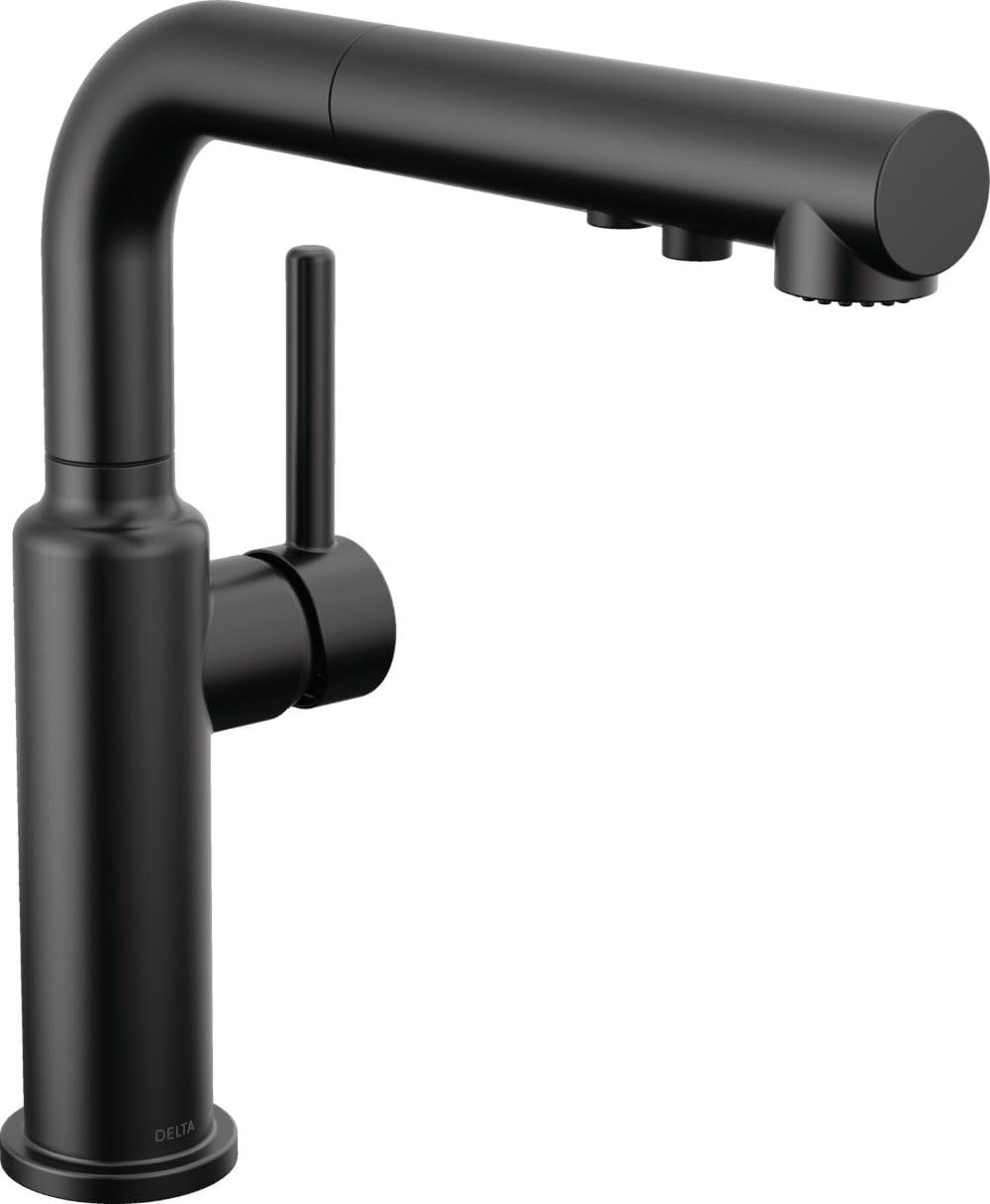 Delta Daneri Matte Black Kitchen Faucet with Pull-Out Sprayer
