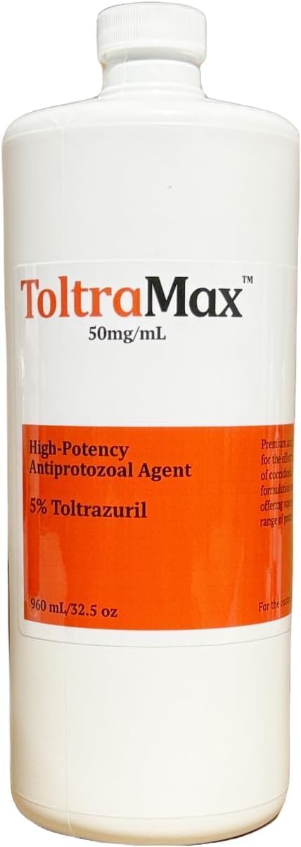 Toltrazuril 5.0% Oral Suspension for Horses, Dogs, Cats, 960mL