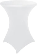 HAORUI White Spandex Table Cover - Elegant Fit for Highboy Tables