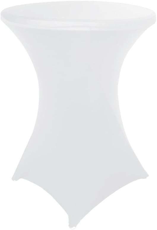 HAORUI White Spandex Table Cover - Elegant Fit for Highboy Tables