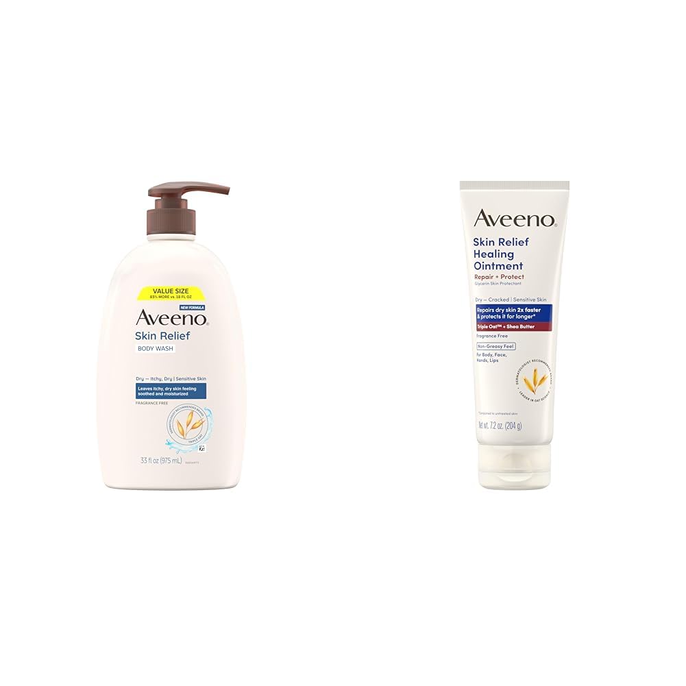 Aveeno Skin Relief Bundle for Sensitive Skin: Body Wash & Ointment