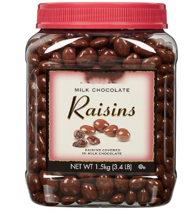 Milk Chocolate Covered Raisins for Sweet Treats and Snacks