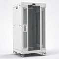 22U 35in Deep Floor Standing Server Rack Cabinet - Ventilated Glass