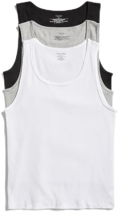 Calvin Klein Men's Cotton Classics 3-Pack Tanks for Comfort