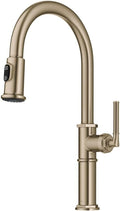 KRAUS Allyn Traditional Industrial Pull-Down Kitchen Faucet - Brushed