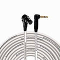 Right Angle XLR Female to Right Angle 1/4ft TRS Cable - 100 ft White