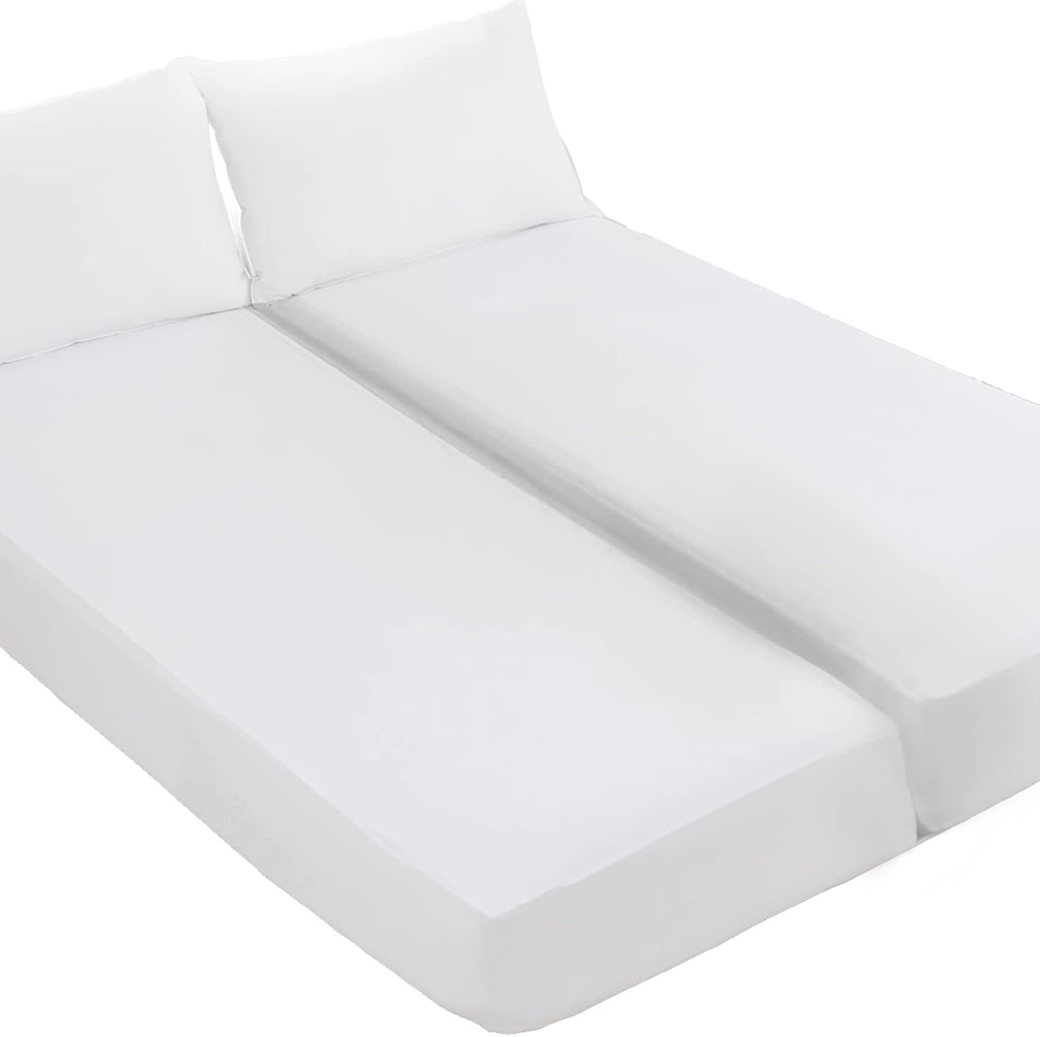 Kingnex Waterproof Split King Mattress Protector for Adjustable Beds