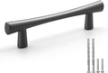 YAGU 10 Pack Dark Gray Cabinet Pulls 3-3/4 in Hole Centers - Solid
