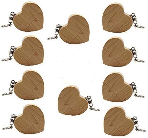 Heart-Shaped USB Flash Drive 16GB Memory Stick - 10PCS Set