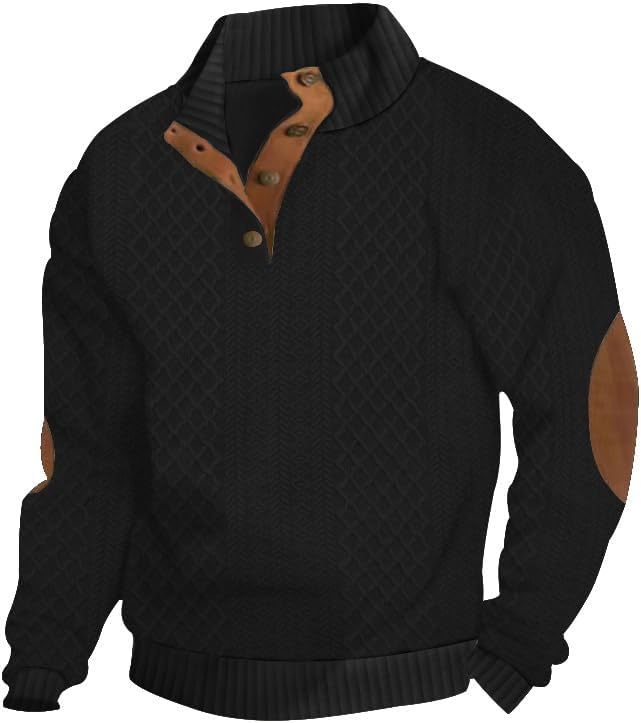 Men's Block Striped Sweatshirt for Casual Outdoor Style