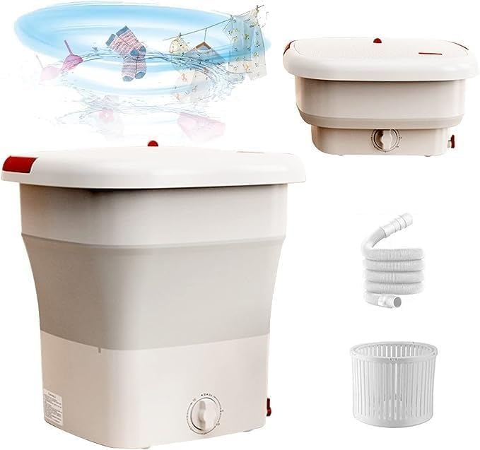12L Portable Mini Washer - Deep Washing, Rapid Dehydration, Quiet & Energy-Saving - Blue
