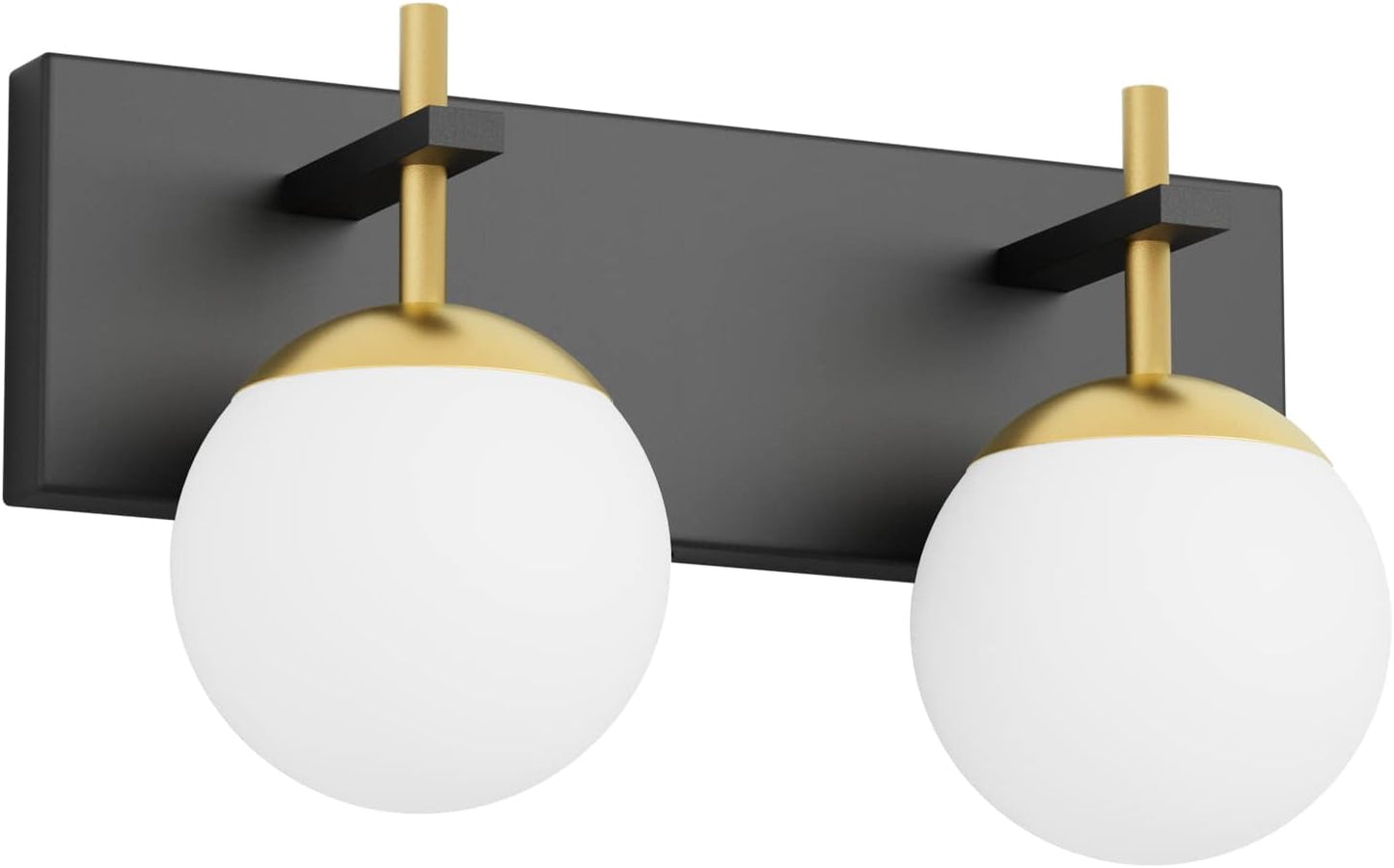 Mid Century Modern Black and Gold Vanity Lights for Bathroom