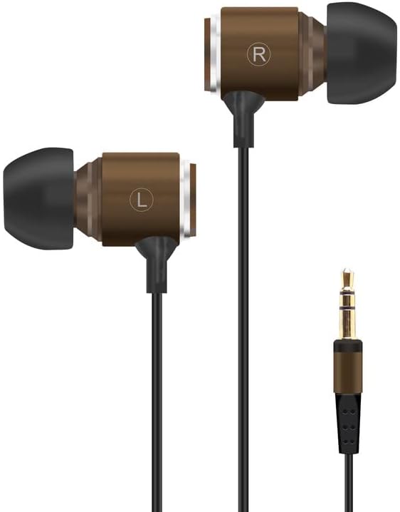 10FT Long Cord Headphones Set - Brown, No Mic