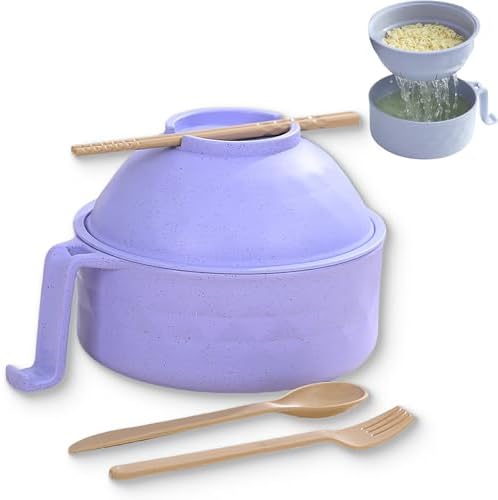 Portable 32oz Ramen Bowl Set for Easy Home Cooking