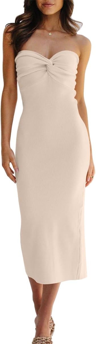 LILLUSORY Knitted Dresses Twisted Front Bodycon Dress Review