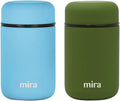 MIRA Insulated Food Jar 2 Pack - Compact Vacuum Thermo for Soup