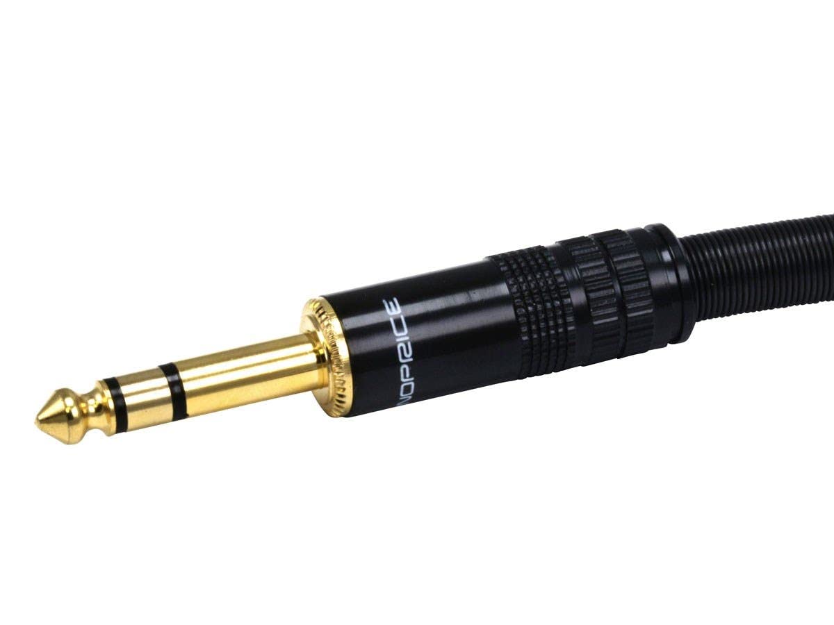 Monoprice XLR Male to 1/4inch TRS Male Cable - 6 Feet Pack