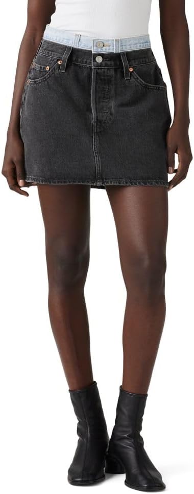 Levi's Women's Icon Skirt: Timeless Mid Rise Denim Essential