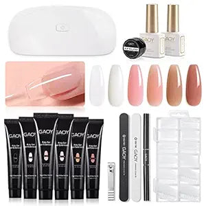 GAOY Poly Gel Nail Kit with U V Light for Beginners DIY Art