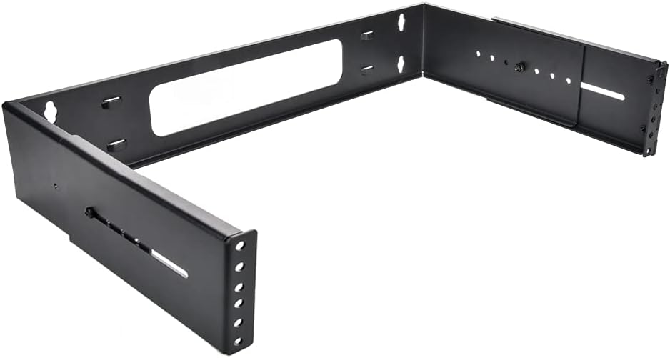 2U Hinged Extendable Wall Mount Bracket for Network Equipment