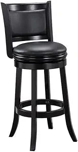 Boraam Augusta Bar Height Swivel Stool with Faux Leather Comfort