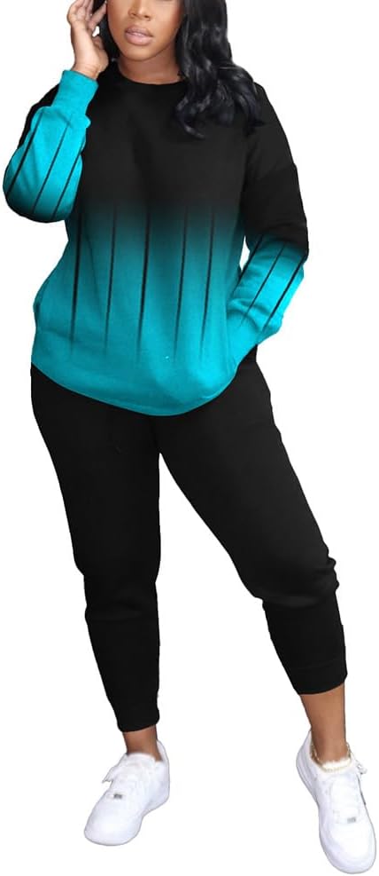 Comfy Two Piece Outfits For Women Casual Long Sleeve Sweatsuits