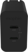 Mophie speedport 45 USB-C Charger GaN 45W 2-Port - Fast Compact