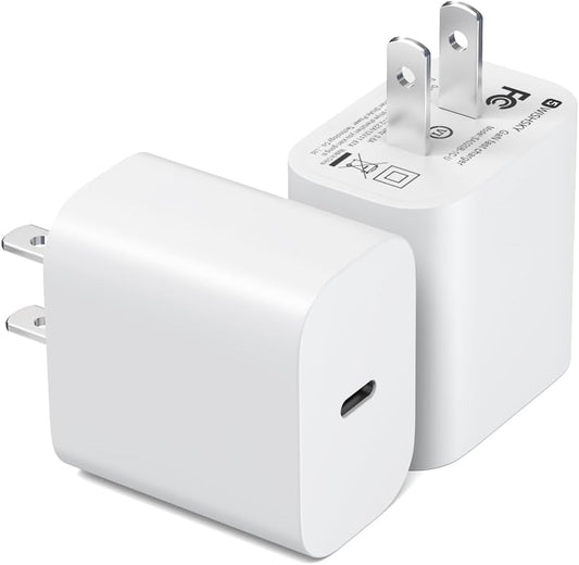 Fast Charge 2 Pack USB C GaN Charger by WISHSKY