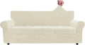 Oversized Velvet Couch Cover 4 Piece (92ft-115ft) - Plush XL Sofa