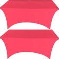 8FT Fuchsia Spandex Tablecloth 2 Pack - Stretch Fitted Cover