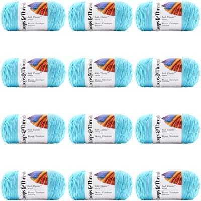 Soft Classic Solid Yarn 12 Pack for Creative Crafting Projects