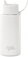 Ceramic Reusable Bottle - 34oz Insulated Water Bottle with Straw