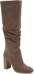 Juliet Holy Knee High Boots Chunky Heel Wide Calf - Stylish Comfort