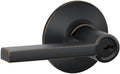 Schlage Latitude F51A LAT 716 Door Lever Keyed Entry - Aged Bronze