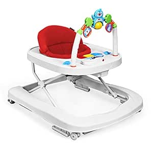 HONEY JOY Baby Walker with Interactive Piano & Adjustable Height