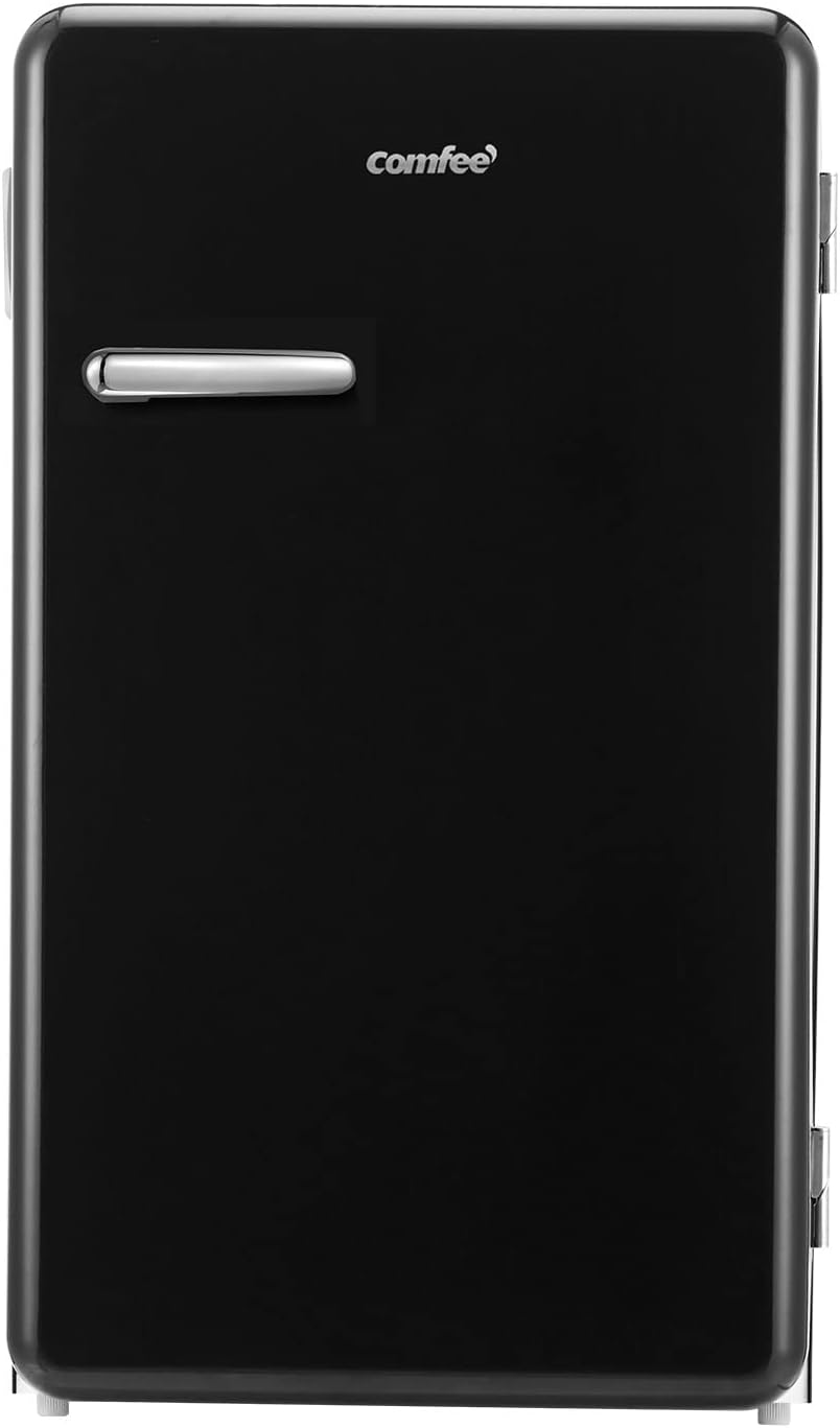 Retro Refrigerator with 3.3 Cubic Feet Capacity for Home Use