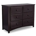 Delta Children Unisex Nursery 6 Drawer Double Dresser - Dark Chocolate