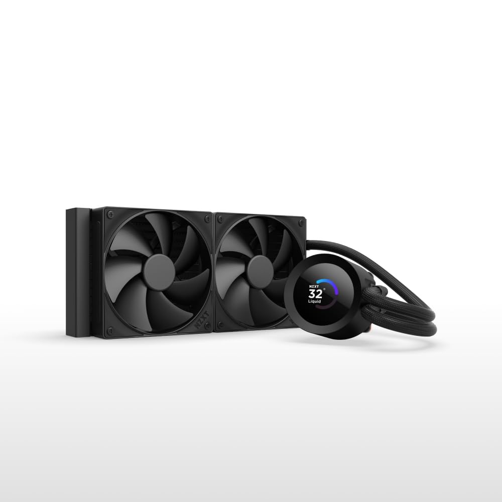NZXT Kraken Plus 240 AIO CPU Liquid Cooler with Custom LCD