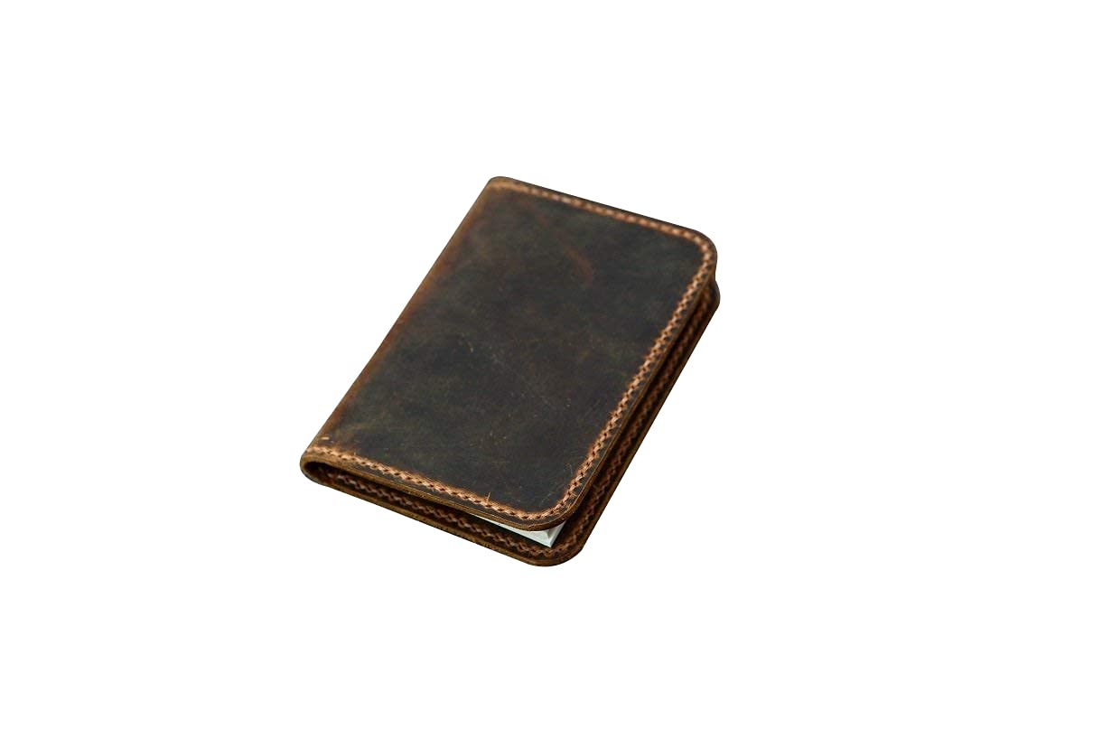 Refillable Vintage Leather Notebook Cover by D&M Studio