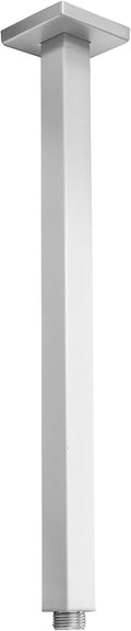 Brushed Nickel 16-in Ceiling Shower Arm with Flange - Extends Reach