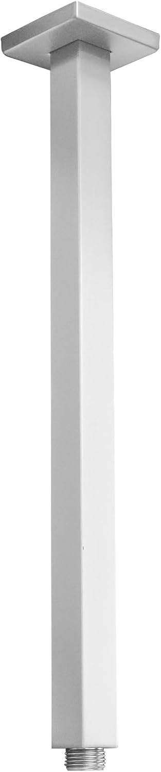 Brushed Nickel Shower Arm with Flange for High Ceilings