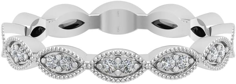 10K Gold and Silver Diamond Band Ring with Timeless Elegance