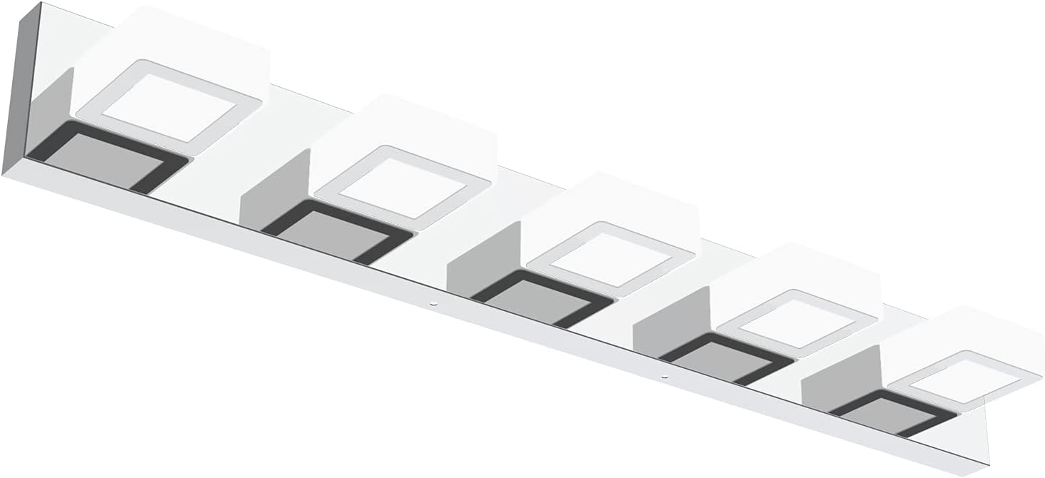 Modern 5 Lights LED Bathroom Vanity Lighting Fixtures Over Mirror