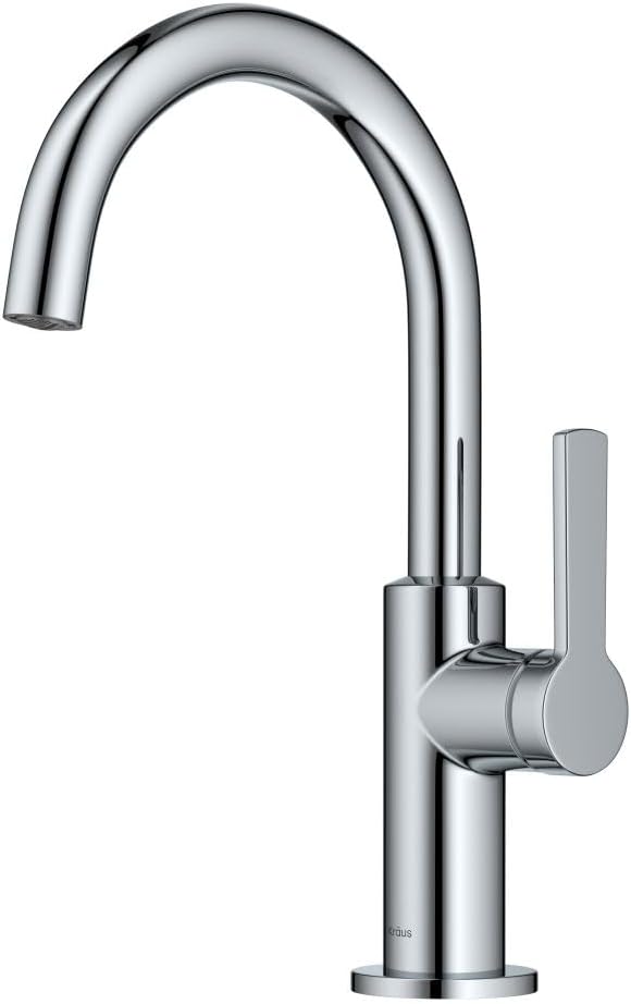 Kraus Oletto Kitchen Bar Faucet with High-Arc Swivel Spout